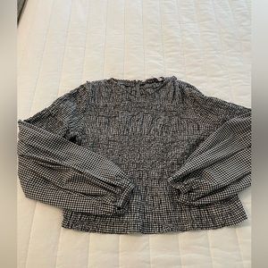 Trafuluc Smocked Balloon Sleeve Top